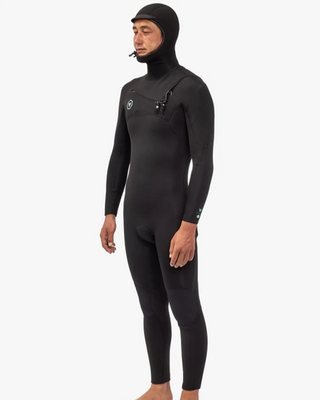 Vissla 7 Seas 5-4-3 Full Hooded Chest Zip Black Wetsuit