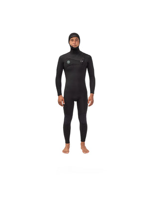 Vissla 7 Seas 5-4-3 Full Hooded Chest Zip Black Wetsuit