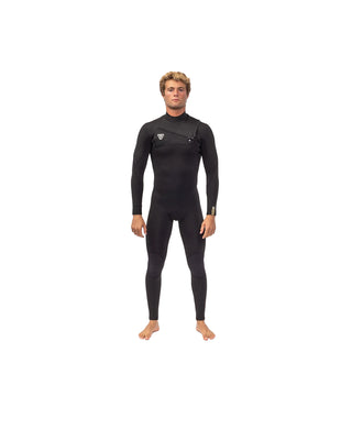 Vissla 7 Seas Comp 4/3 Full Suit Chest Zip Black Wetsuit