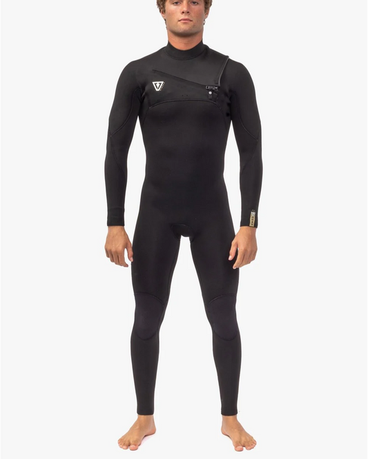 Vissla 7 Seas Comp 4/3 Full Suit Chest Zip Black Wetsuit