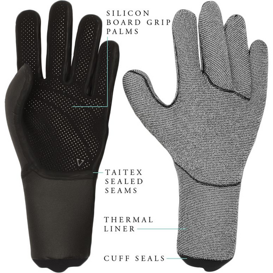 Vissla Seven Seas 5 Finger Glove 3mm Black
