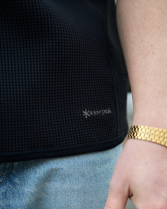 Snow Peak Dry Waffle T-Shirt Black