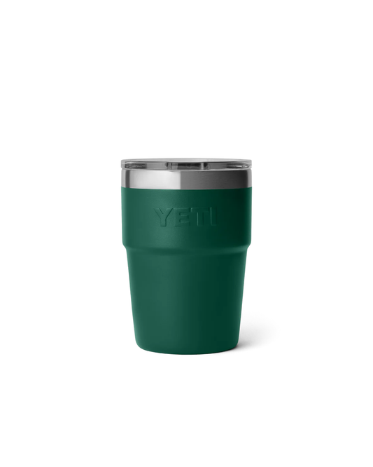 Yeti Rambler 16 Oz Stackable Cup Black Forest Green