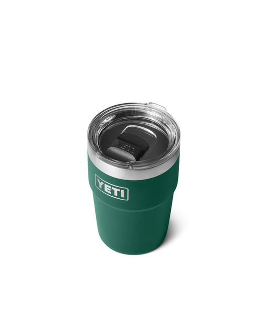Yeti Rambler 16 Oz Stackable Cup Black Forest Green