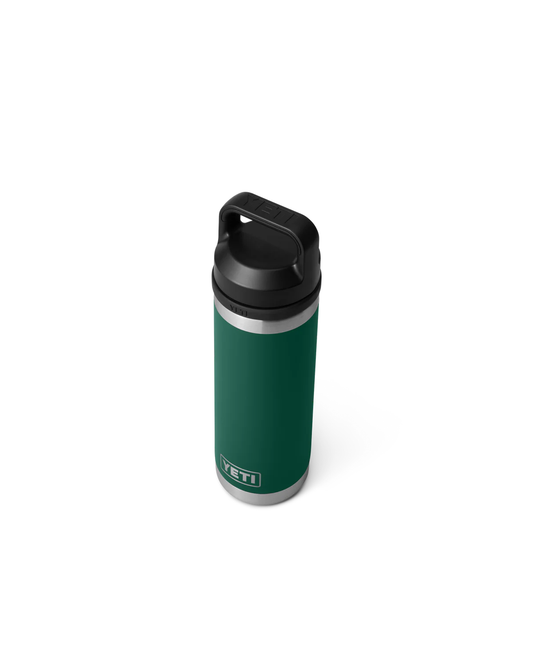 Yeti Rambler 18 Oz Bottle Chug Black Forest Green
