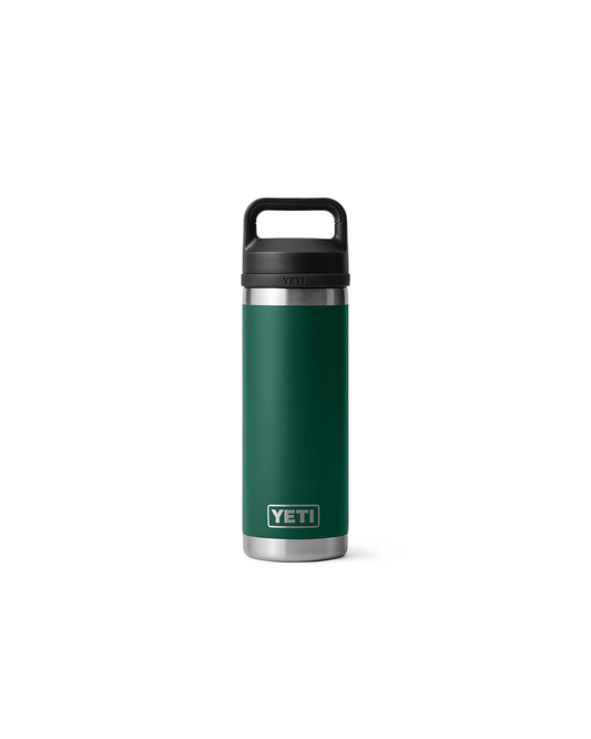 Yeti Rambler 18 Oz Bottle Chug Black Forest Green
