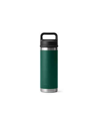 Yeti Rambler 18 Oz Bottle Chug Black Forest Green