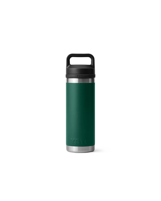 Yeti Rambler 18 Oz Bottle Chug Black Forest Green
