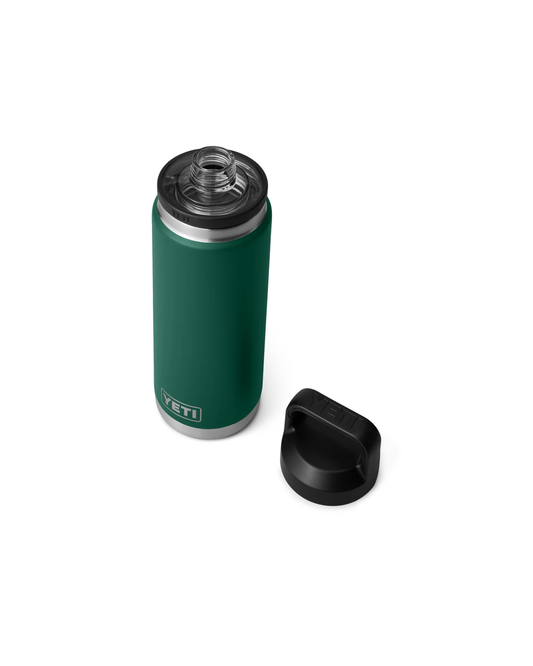 Yeti Rambler 26 Oz Bottle Chug Black Forest Green