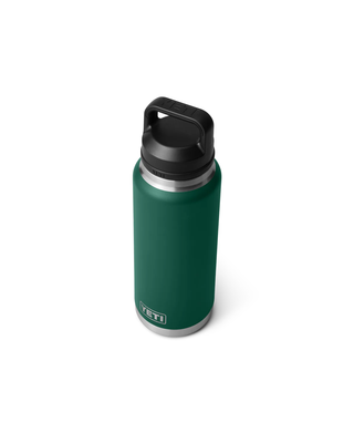 Yeti Rambler 36 Oz Bottle Chug Black Forest Green