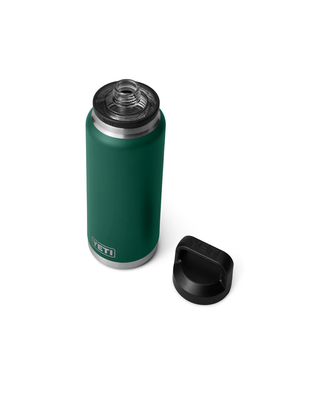 Yeti Rambler 36 Oz Bottle Chug Black Forest Green