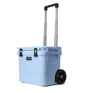 YETI Roadie 32 Wheeled Cooler Light Blue – Mobile Ice Chest with Permafrost™ Insulation